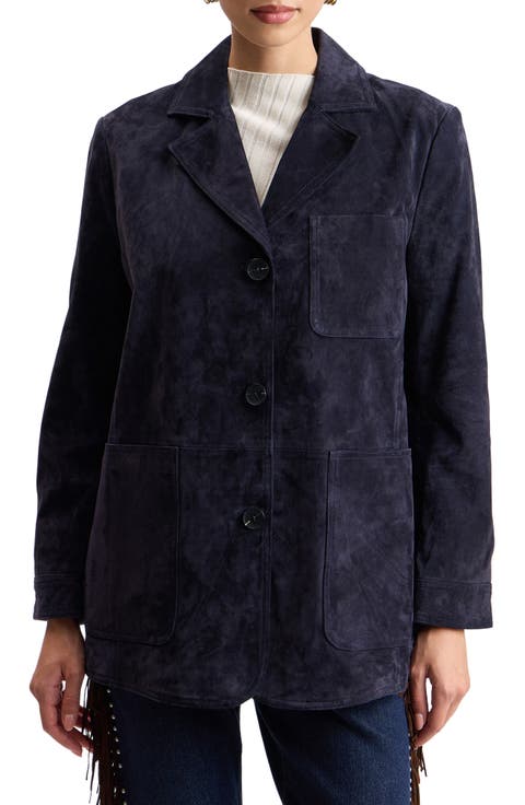 Suede Boyfriend Blazer