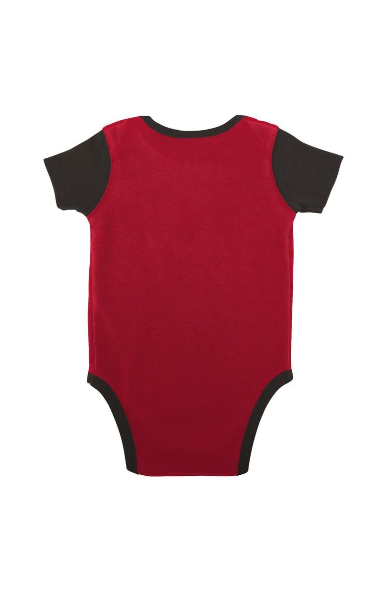 Outerstuff Newborn & Infant Red/Pewter Tampa Bay Buccaneers Home Field Advantage Three-Piece Bodysuit, Bib & Booties Set, Alternate, color, 