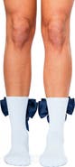 Arebesk Anna Bow No-Slip Grip Crew Socks