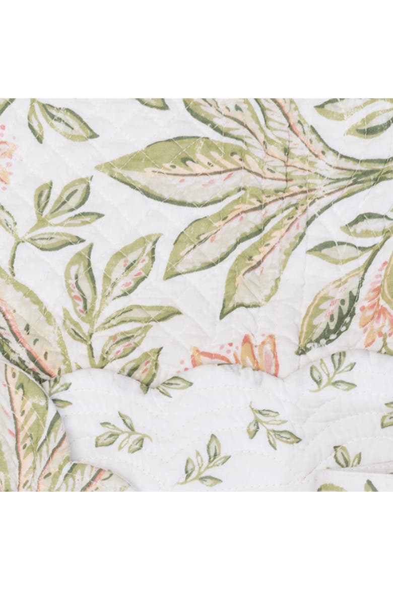 Lana Palms Reversible Graphic Print Machine Washable Table Quilted Runner 14" x 51", Alternate, color, Green