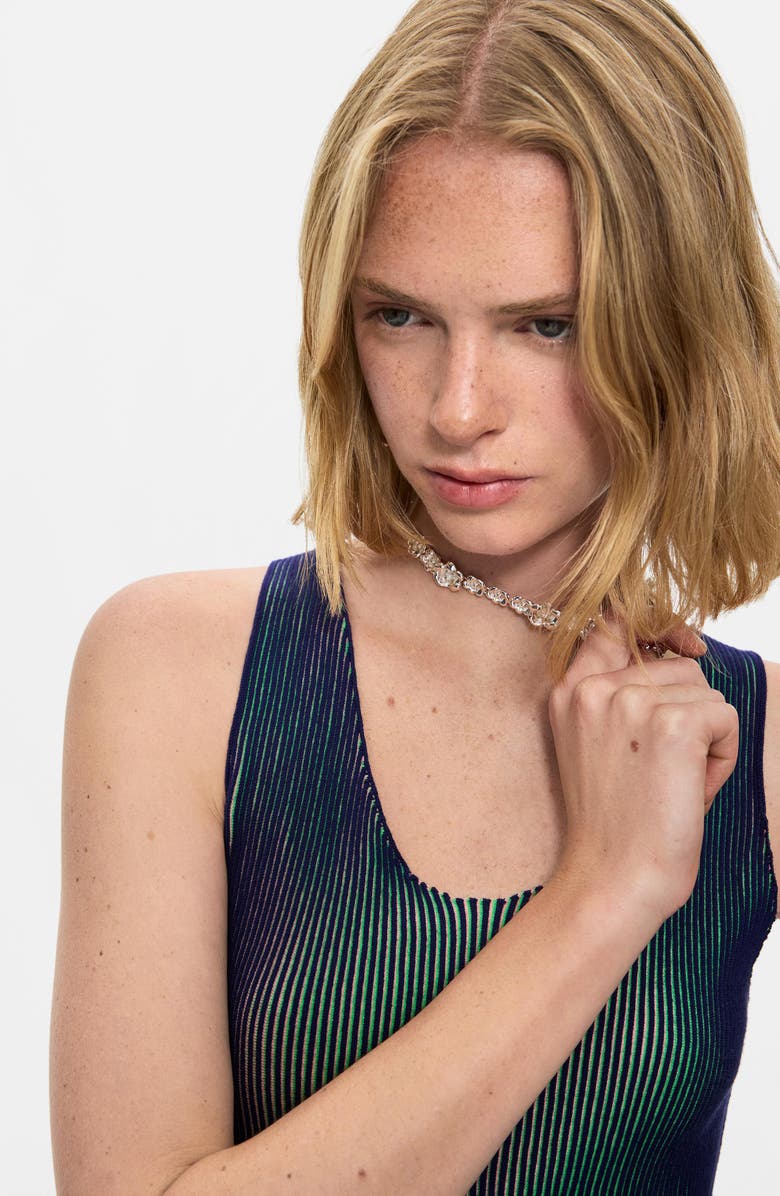 Desigual Gradient Rib Tank, Alternate, color, Blue