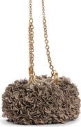 Chloé Pleated Flower Leather Crossbody Bag