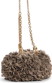 Chloé Pleated Flower Leather Crossbody Bag