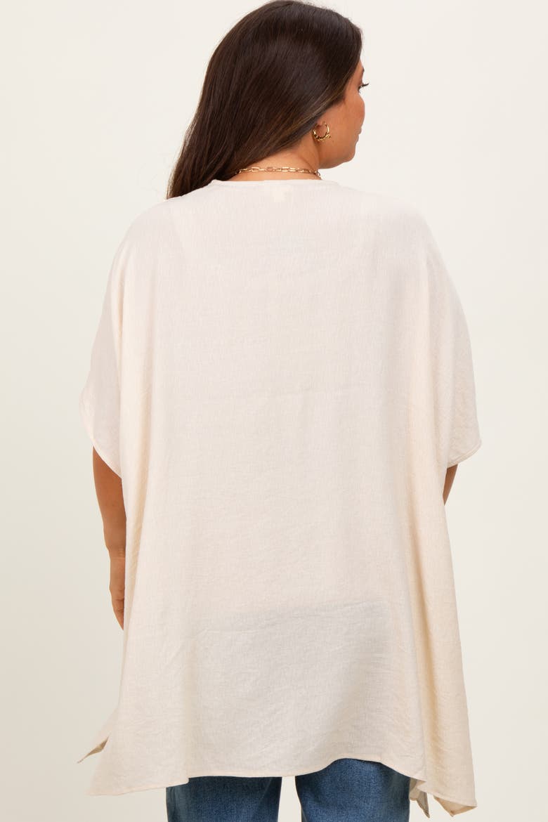 Crochet Trim Rustic Cover Up, Alternate, color, Cream