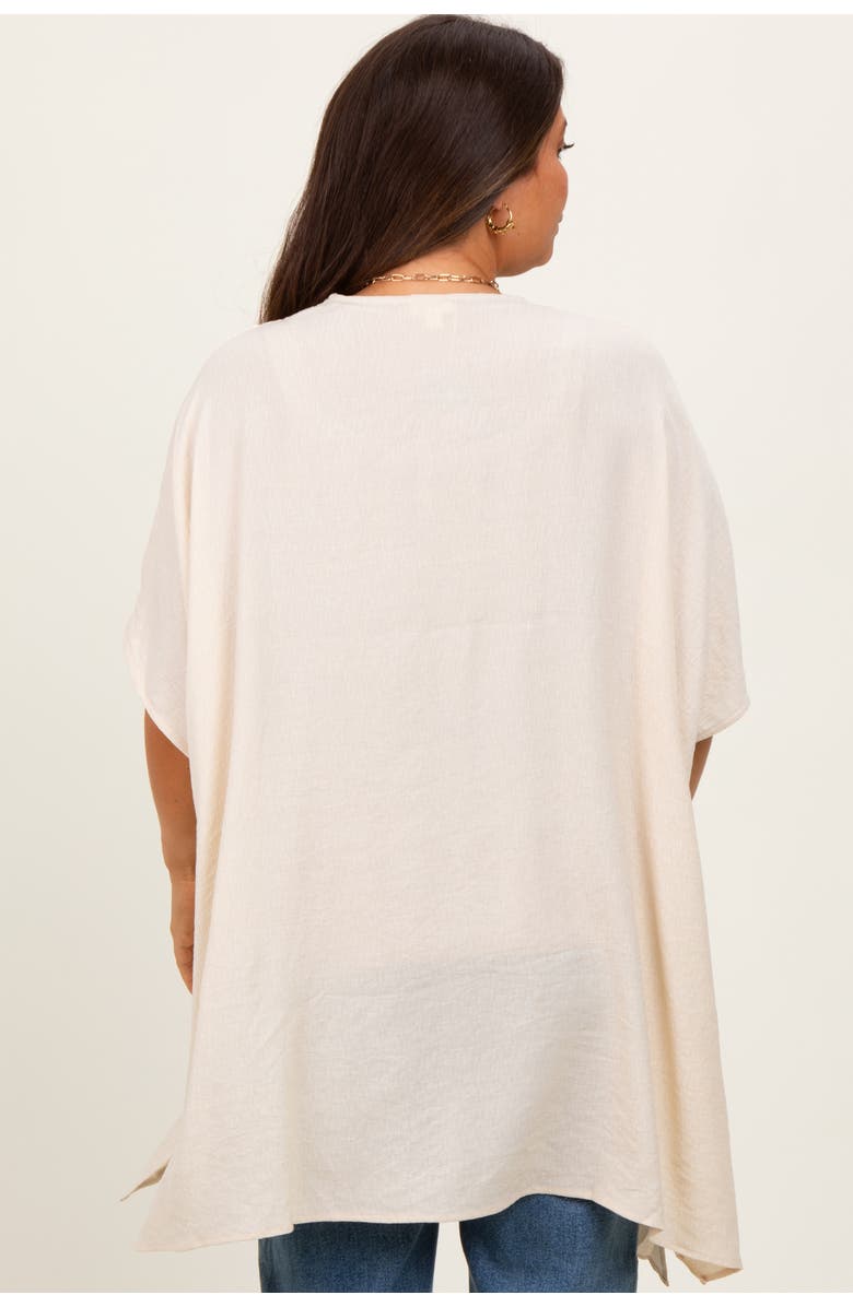 PinkBlush Crochet Trim Rustic Cover Up, Alternate, color, Cream