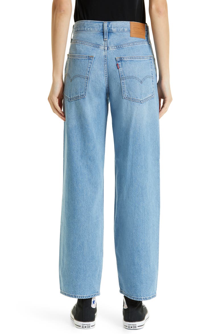 Women's Ripped Baggy Dad Jeans, Alternate, color, IN THE MIDDLE W DAMAGE