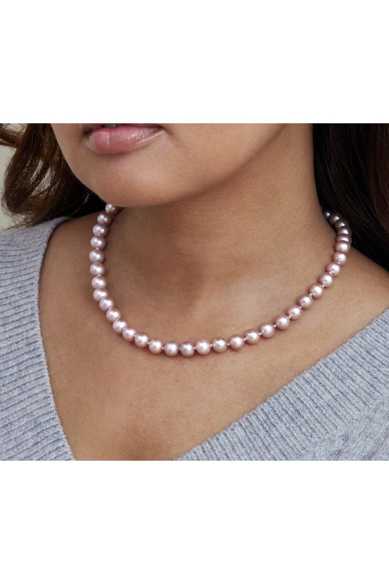 8.0-8.5mm Pink Freshwater Pearl Necklace - AAA Quality, Alternate, color, Pink Pearls