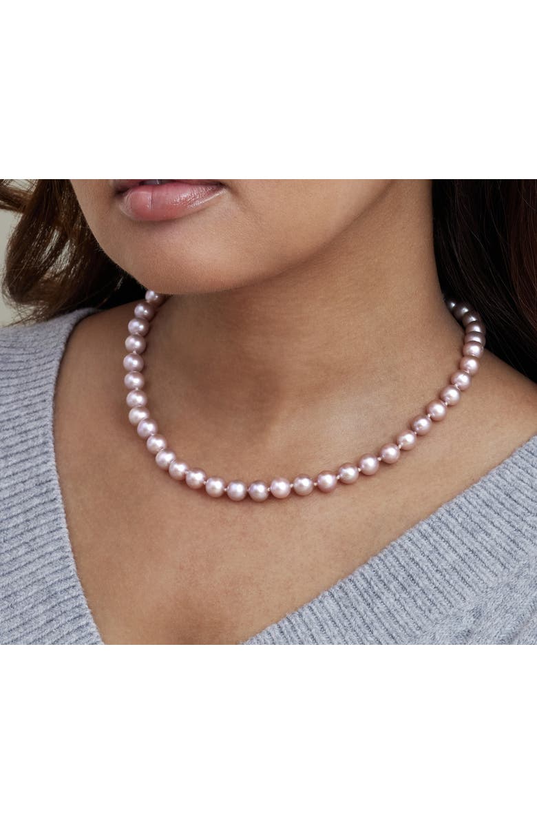 The Pearl Source Freshwater Pearl Necklace 8-8.5mm, Alternate, color, White Gold - Gabriella Clasp