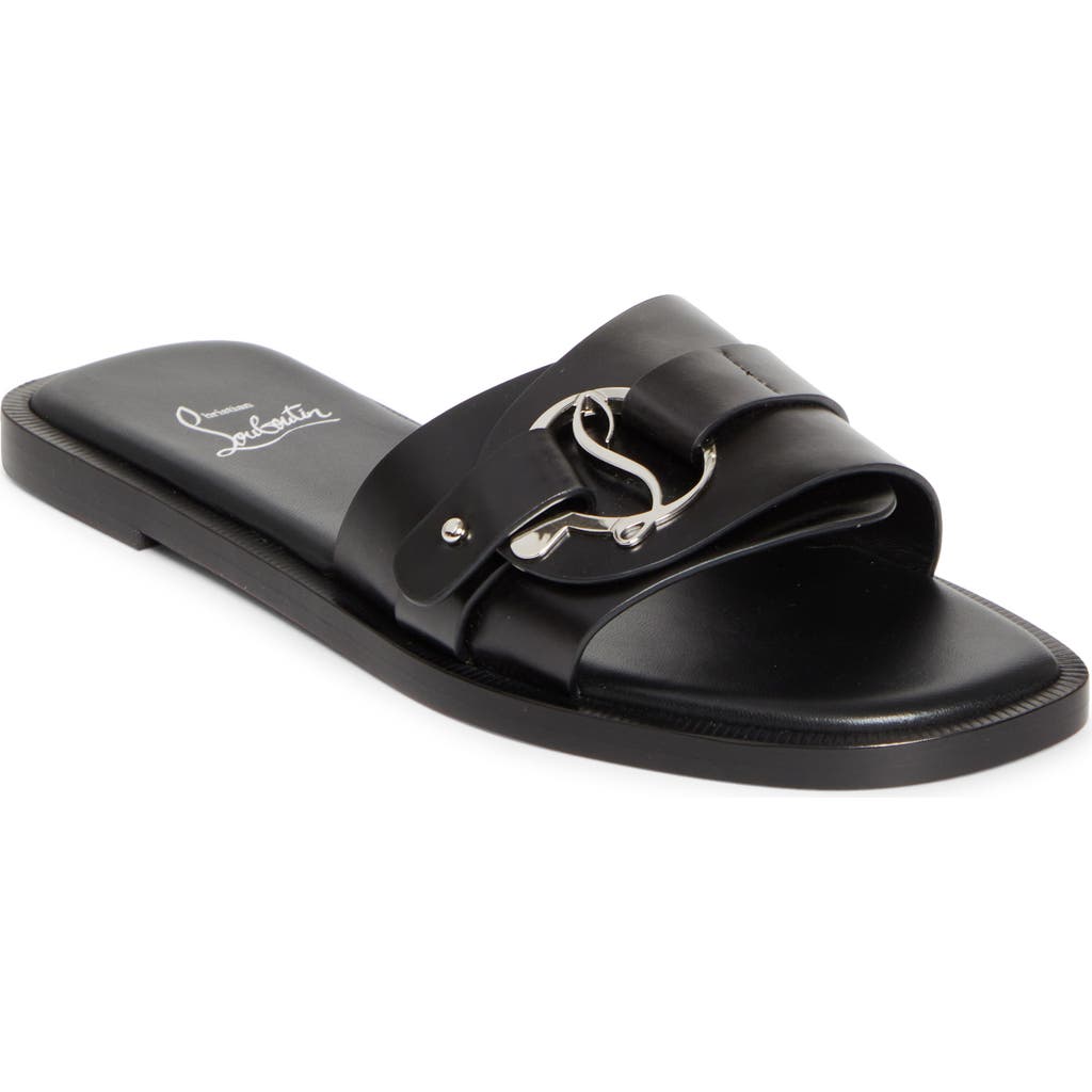 Christian Louboutin Chamebelimule Slide Sandal In Black