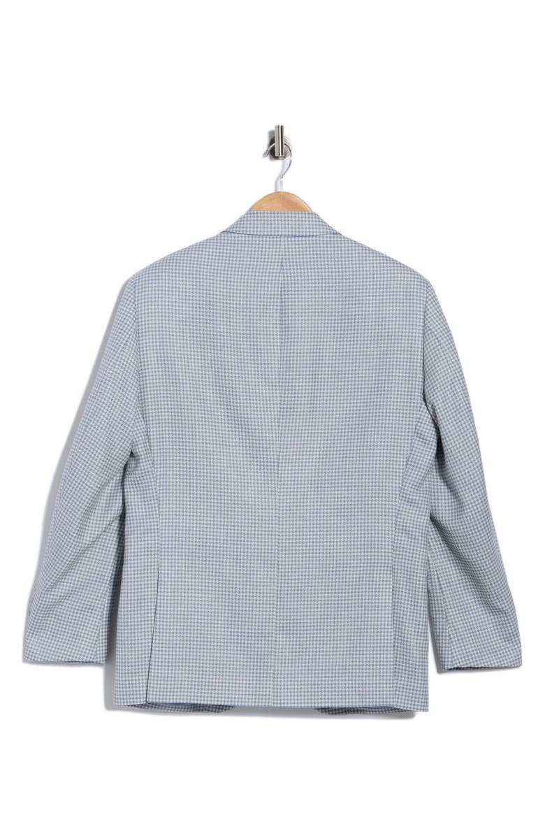 Peter Millar Flynn Classic Fit Houndstooth Wool Blend Sport Coat, Alternate, color, Light Blue