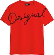 Desigual Logo Cotton Graphic T-Shirt