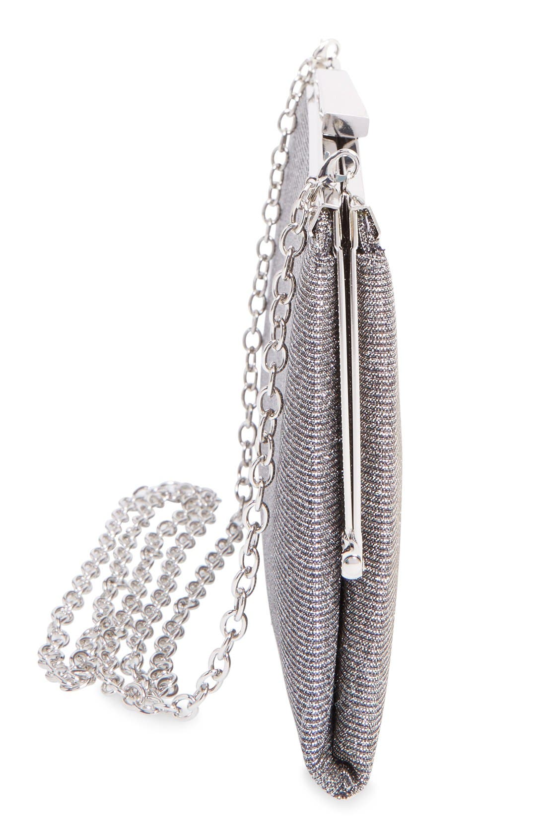 Glint 'Topper' Glitter Clutch, Alternate, color, 