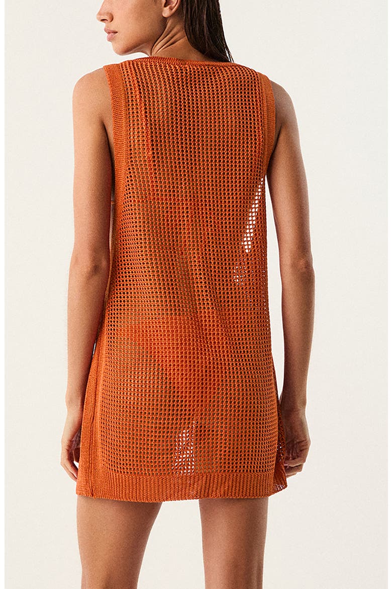 Erika Knit Cover-Up Minidress, Alternate, color, ORANGE