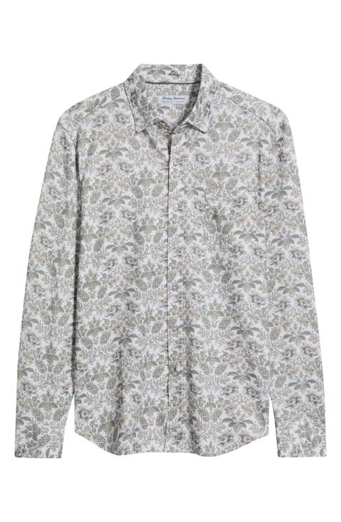 San Lucio Pina Resort Long Sleeve Button Up Shirt
