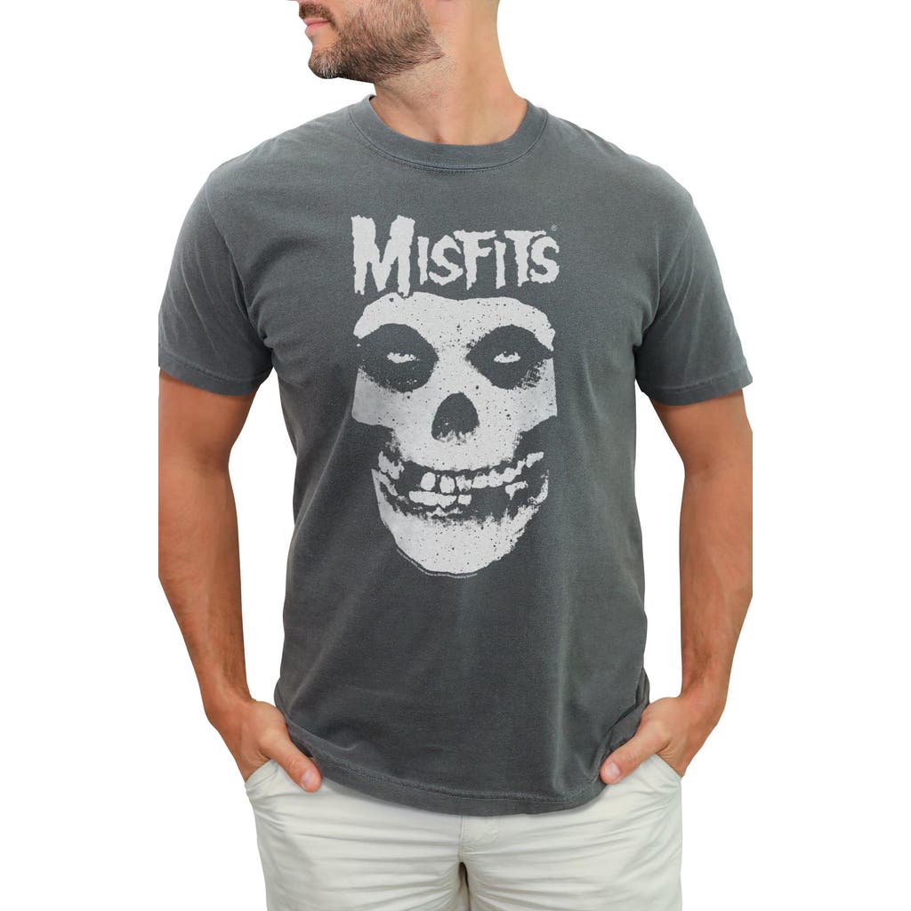 Men's Misfits Classic Fiend Skull Logo Distressed  Graphic T-Shirt in Pepper  product