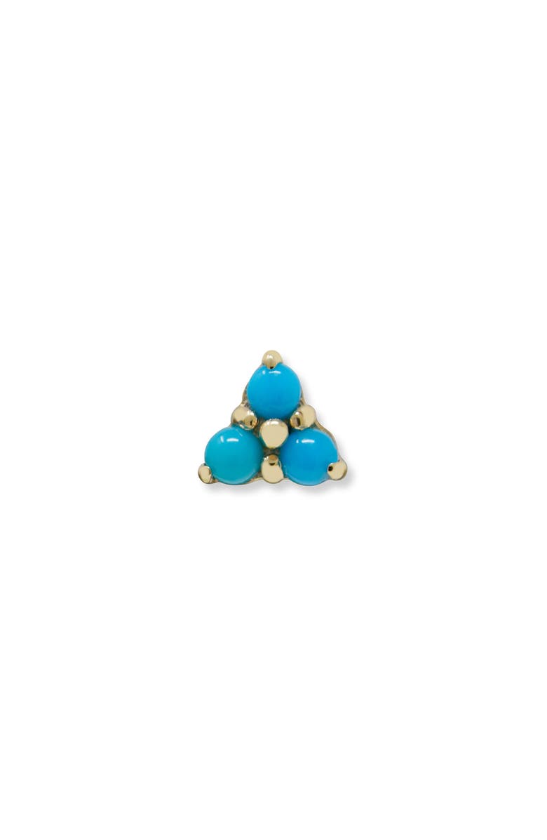 Anzie Clo Turquoise Trio Single Stud Earring, Main, color, Turquoise/ Aqua
