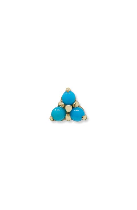 Clo Turquoise Trio Single Stud Earring