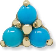 Anzie Clo Turquoise Trio Single Stud Earring