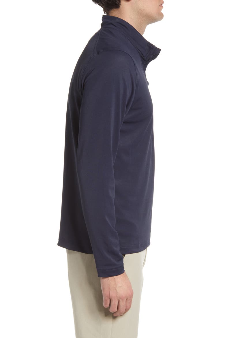 Virtue Piqué Recycled Blend Quarter Zip Pullover, Alternate, color, NAVY BLUE