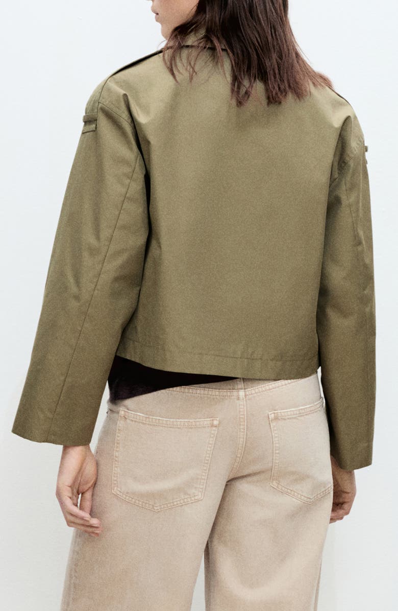 Double Breasted Crop Trench Coat