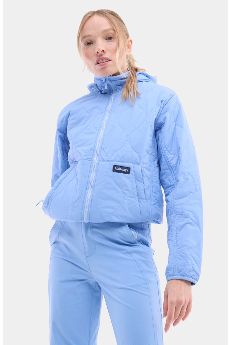 Bessie Water Resistant Packable Quilted Puffer Jacket, Alternate, color, FORGET ME NOT