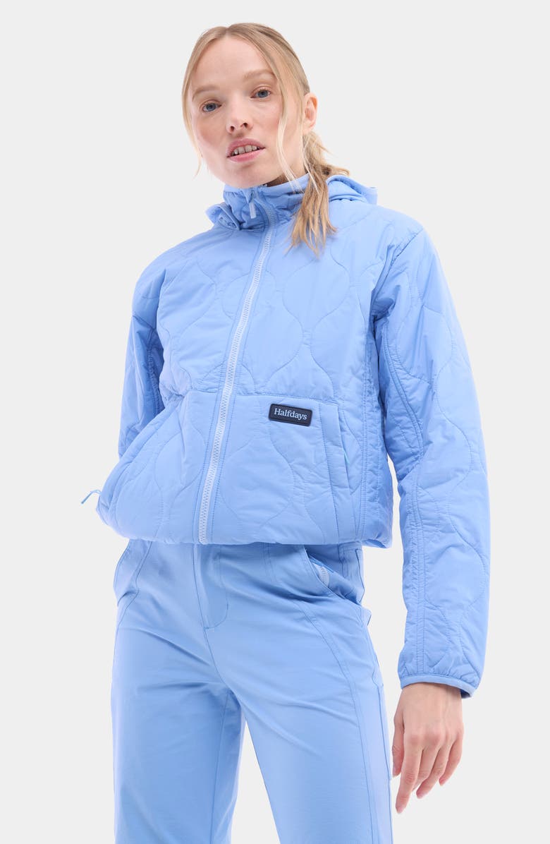 Halfdays Bessie Water Resistant Packable Quilted Puffer Jacket, Alternate, color, Forget Me Not