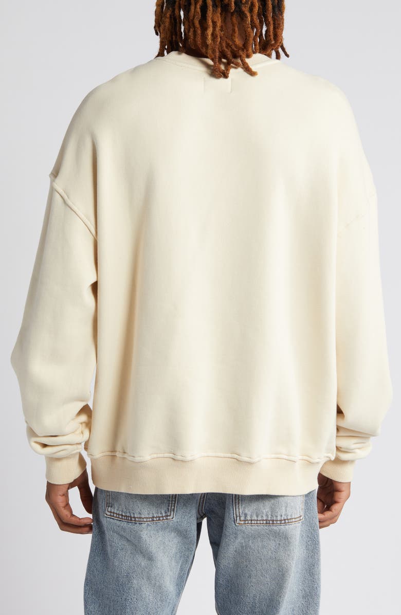 DIET STARTS MONDAY Tiger Embroidered Cotton Fleece Sweatshirt, Alternate, color, 