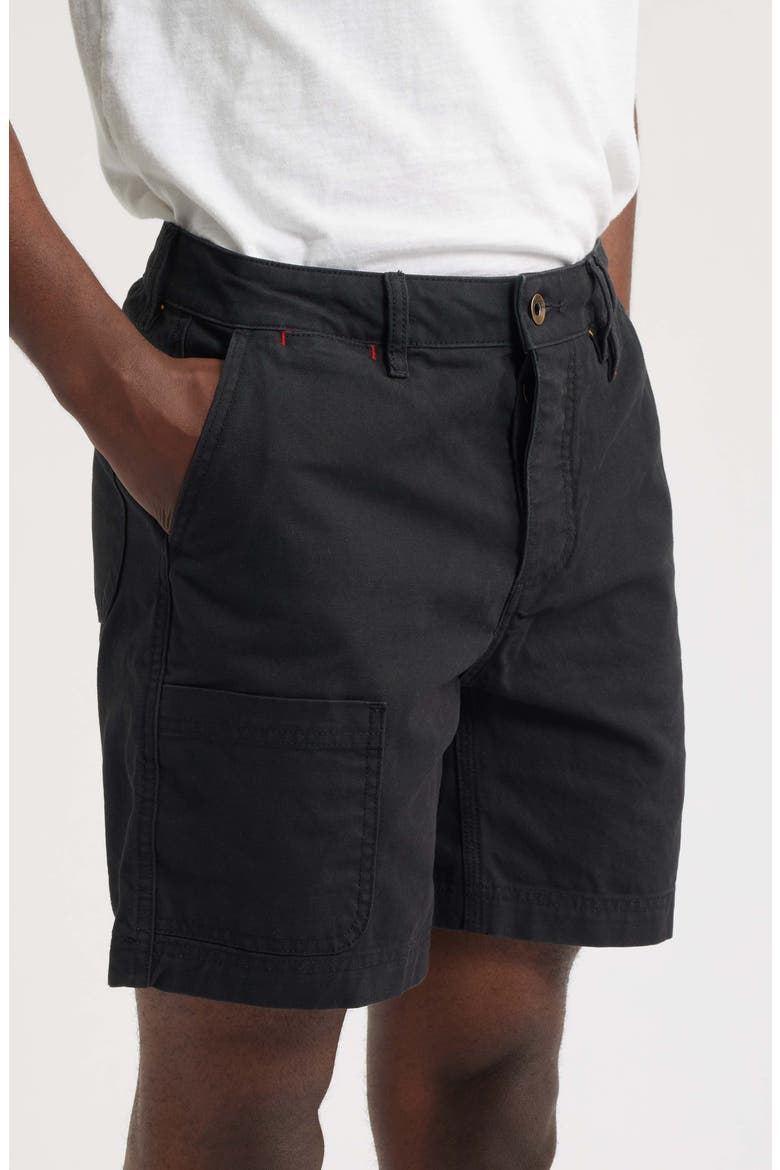 Courier Craft Canvas Shorts, Alternate, color, OBSIDIAN