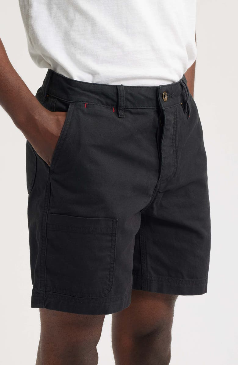 Imperfects Courier 7-Inch Canvas Shorts, Alternate, color, Obsidian