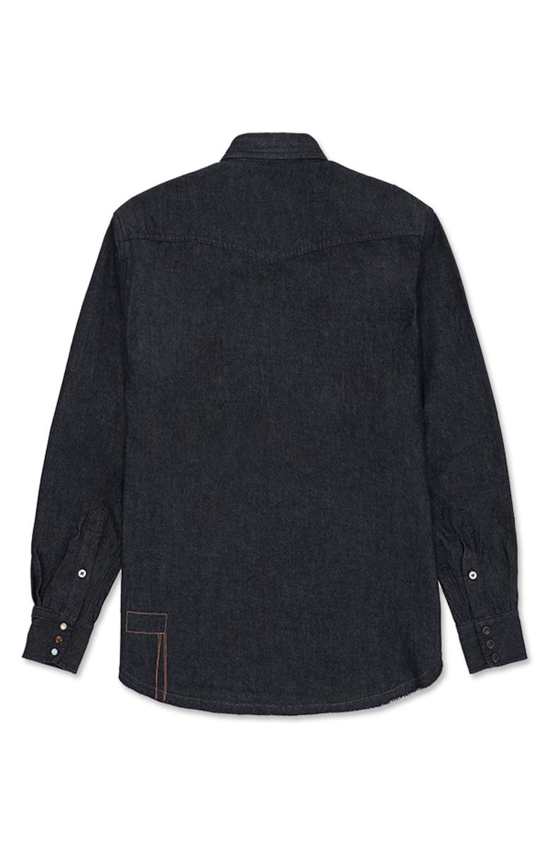 Fortela Pasadena Texan Denim Shirt, Alternate, color, Indigo Rinse