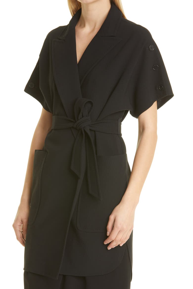 Cestino Wool Stretch Crepe Jacket, Alternate, color, BLACK