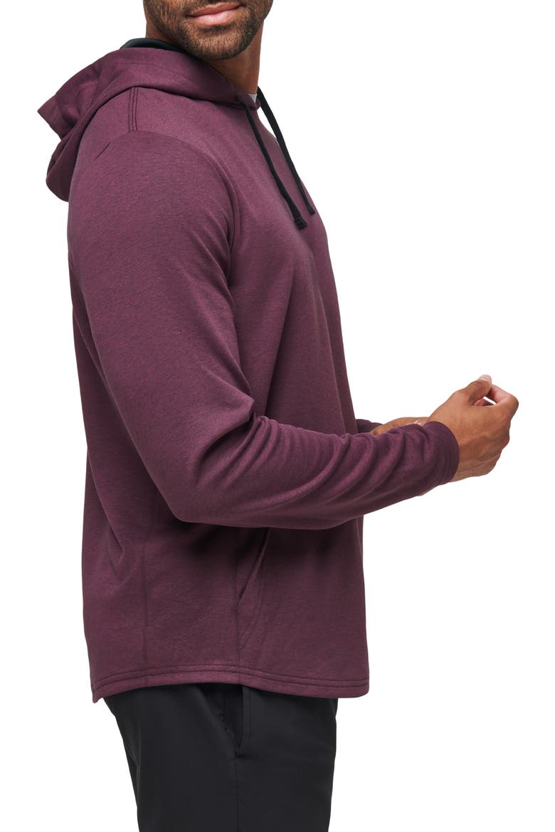 Upgraded Tech Hoodie, Alternate, color, HEATHER MAUVE WINE