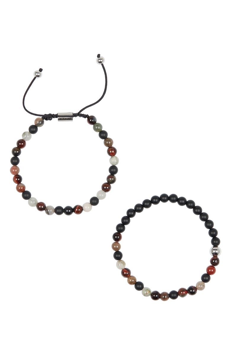 Maison Kitsuné Multigem Bracelet Set, Main, color, 