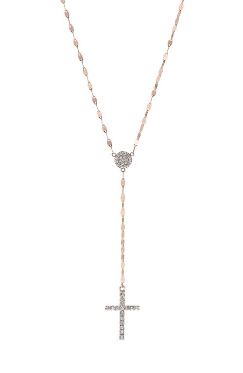 LANA LANA DIAMOND PAVÉ CROSS PENDANT NECKLACE