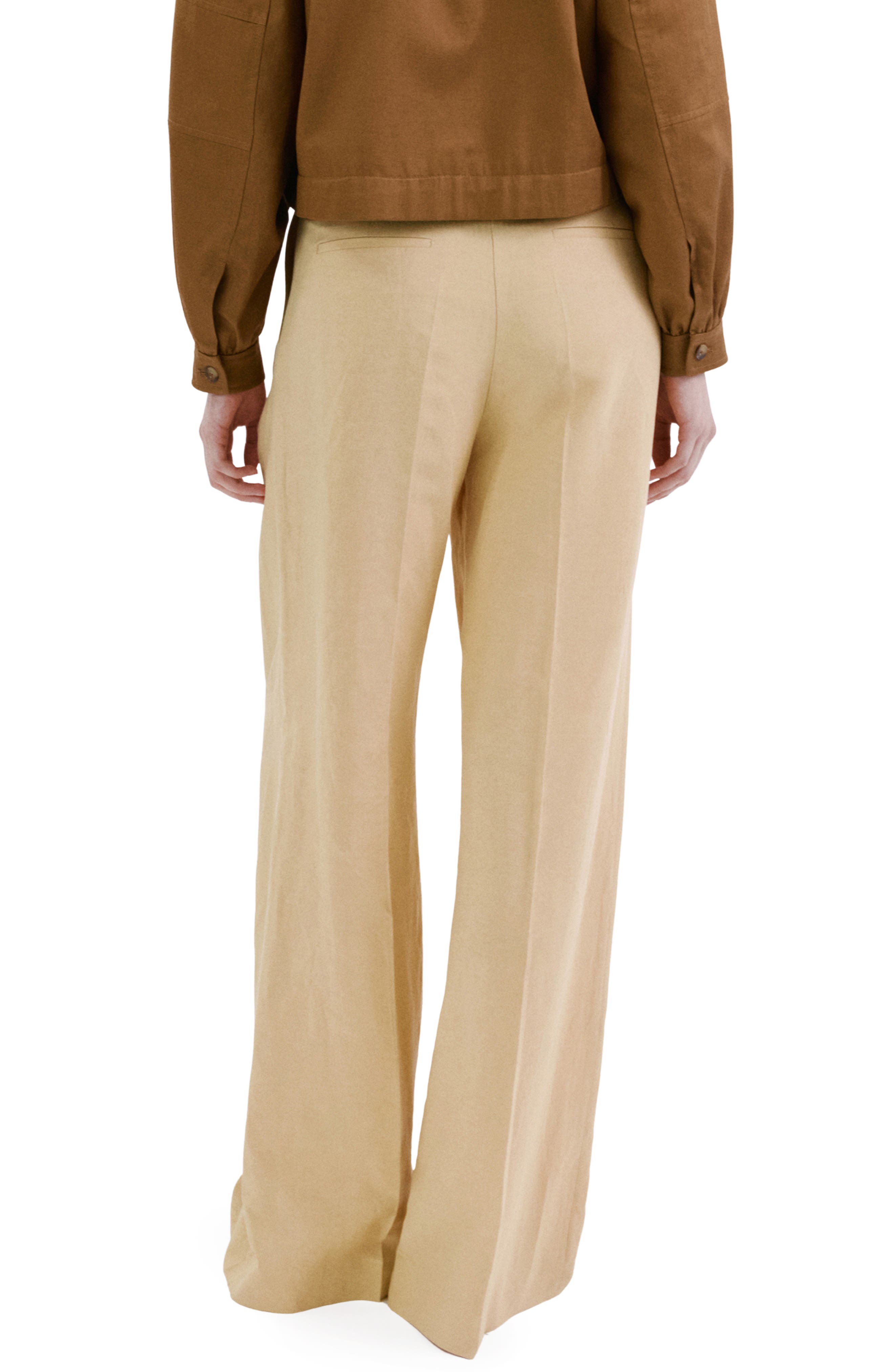 MANGO Pleated Wide Leg Pants (Women) | Nordstromrack