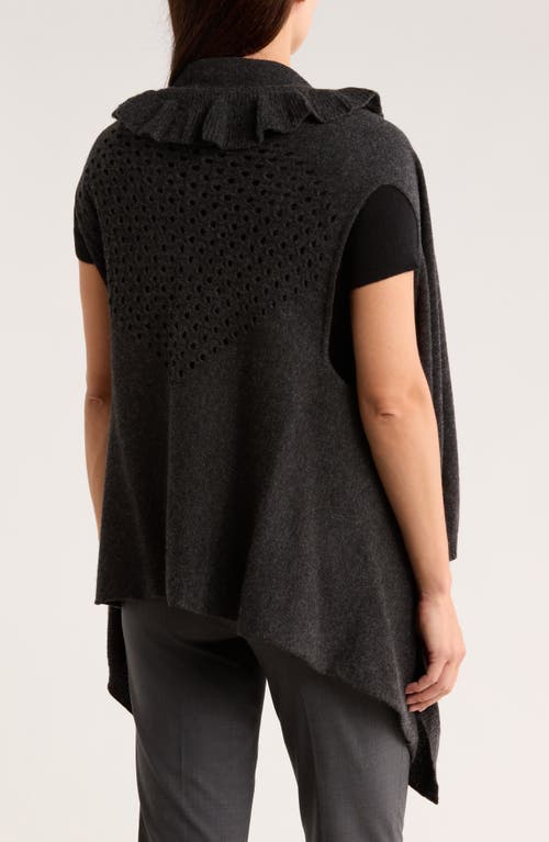 La Fiorentina Wool & Cashmere Ruffle Vest In Gray