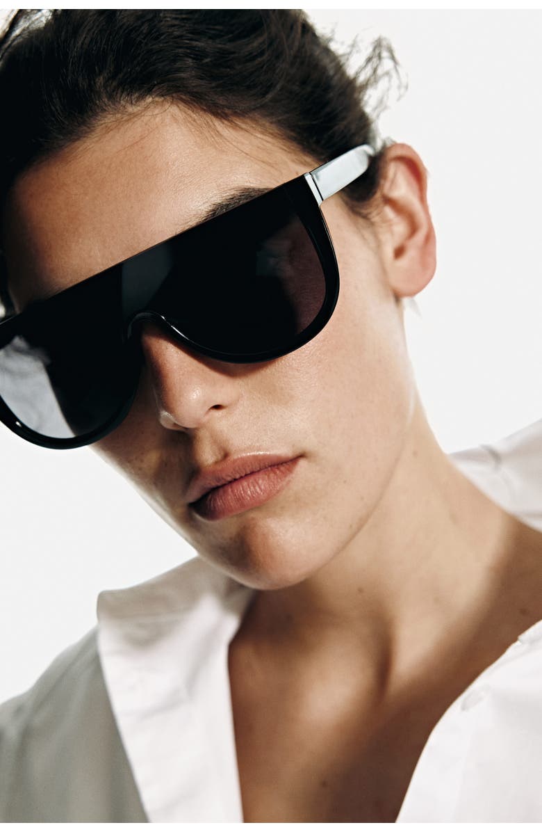 H&M Square Sunglasses, Alternate, color, Black