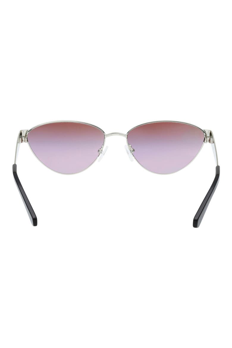 58mm Cat Eye Sunglasses, Alternate, color, NICKELTIN / GRADIENT BORDEAUX