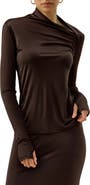 Lilysilk Slim Fitted Silk Jersey Long Sleeve Top