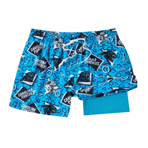 Men's Chubbies Blue Carolina Panthers Game Day Fit Classic Lined Swim Trunks