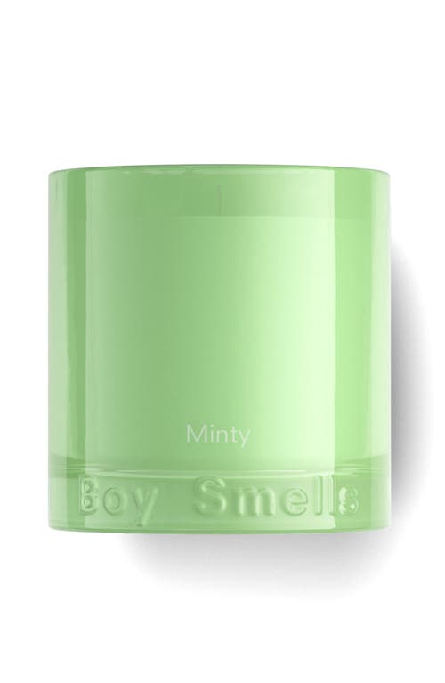 Boy Smells Minty Candle 