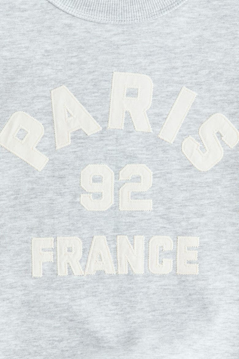 Motif-detail Sweatshirt, Alternate, color, Light gray melange/Paris