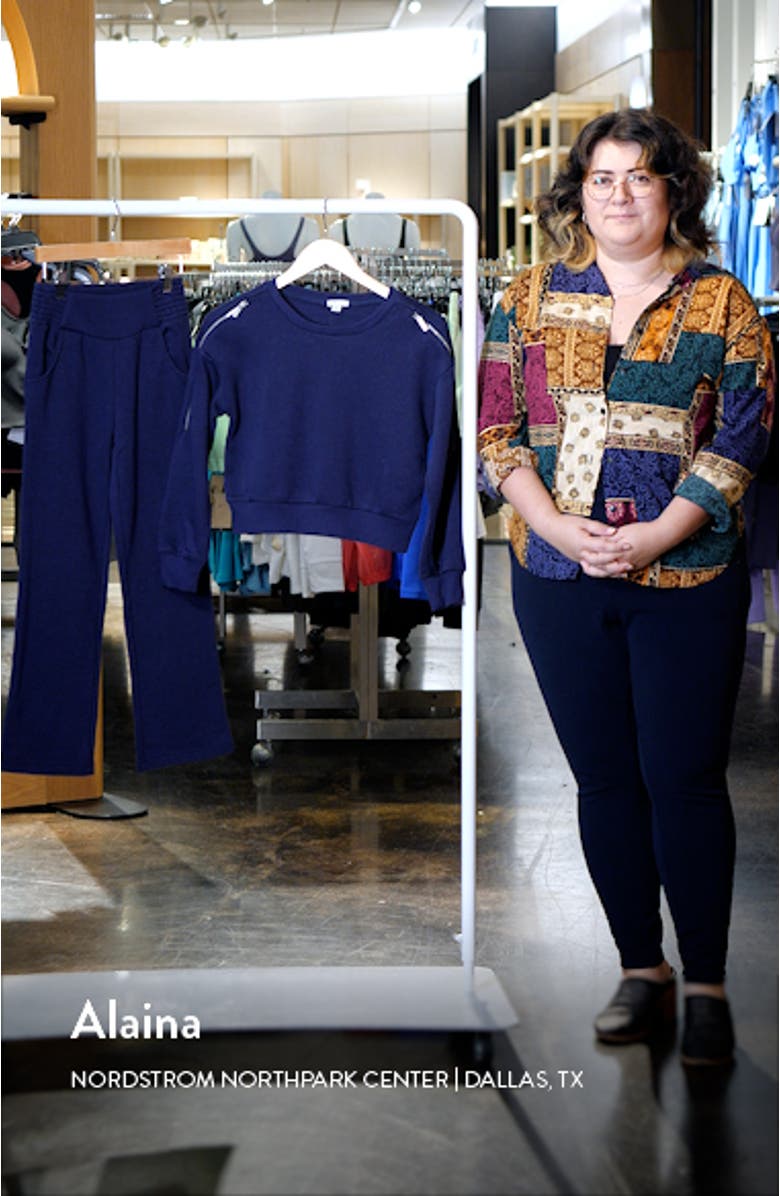 Kids' French Terry Sweatshirt & Wide Leg Pants Set, sales video thumbnail