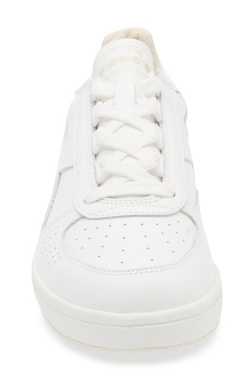 Diadora White Synthetic Leather Sneaker In White/white