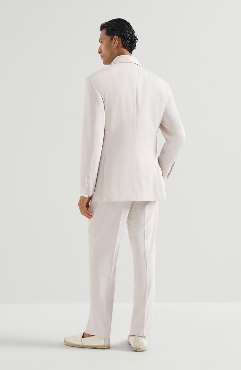 Brunello Cucinelli Délavé silk twill tuxedo, Alternate, color, Panama
