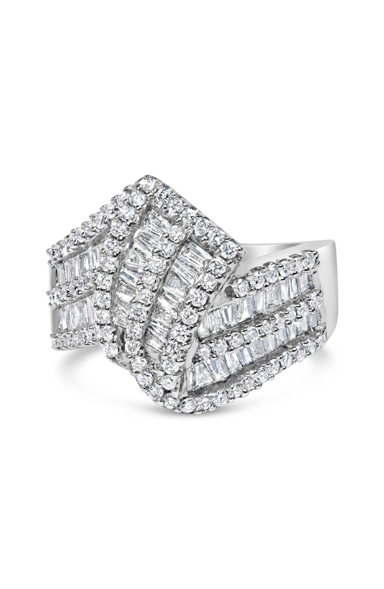 Haus of Brilliance 14K White Gold 1-1/2 Cttw Diamond Bypass Cocktail Ring Band, Main, color, White