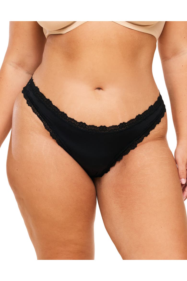 Amara Thong Panties, Main, color, Black