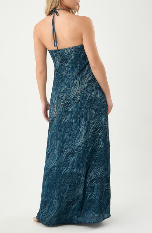 Boamar Tess Halter Cover-up Maxi Sundress In Green