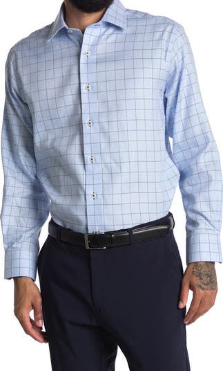 Oxford Windowpane Trim Fit Dress Shirt