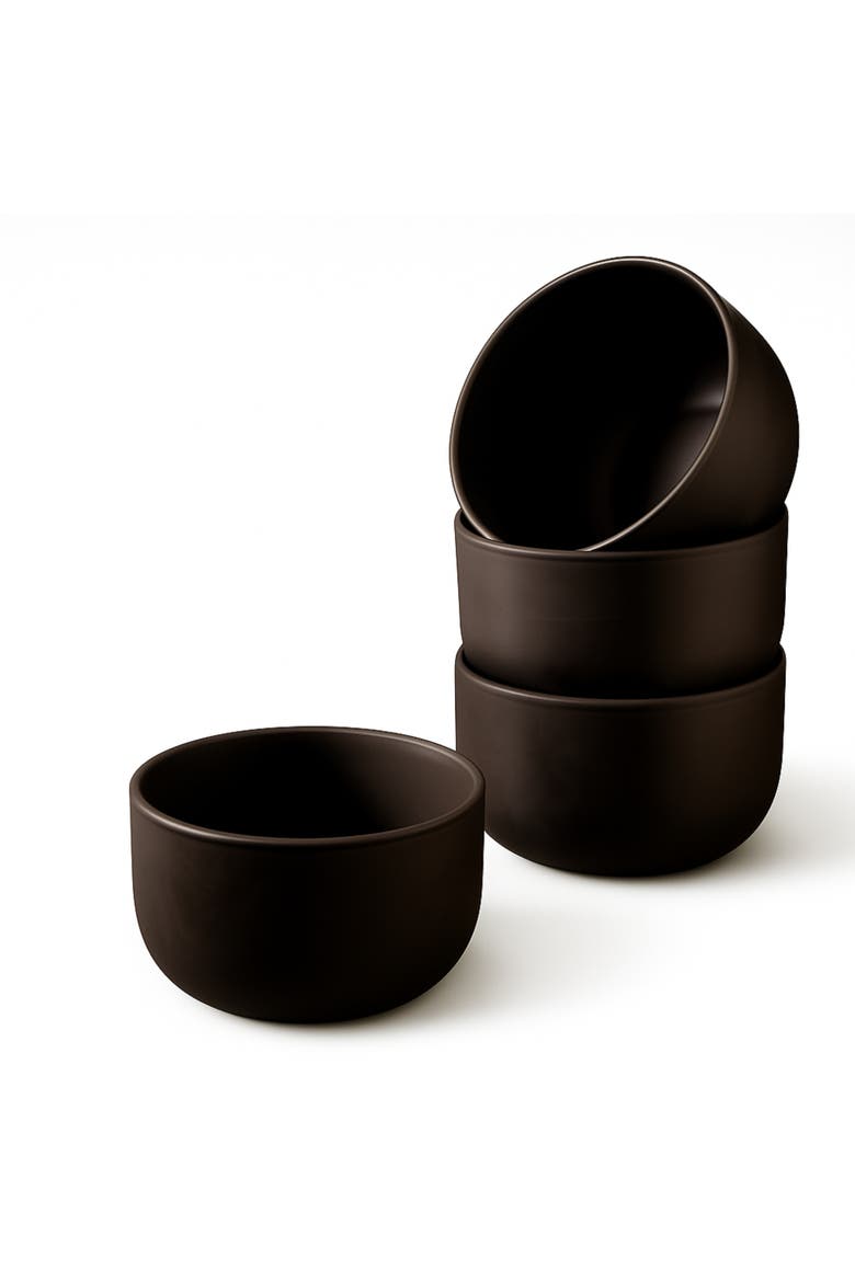 Le Gourmand Dinnerware Set, 16 Pieces, Alternate, color, Matte Black